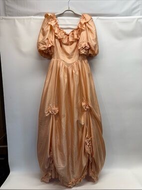 gold 80's prom dress 1980s Metallic Gold Prom Dress | Strapless Sequin Party Dress